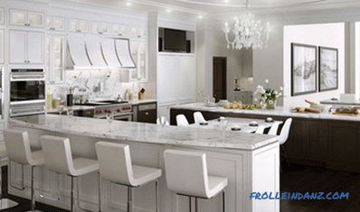 Біла кухня в інтер'єрі - 41 фото ідея інтер'єру кухні в класичному білому кольорі